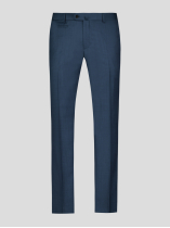 Pantalon de Costume Faux-Uni Grande Taille Bleu Indigo