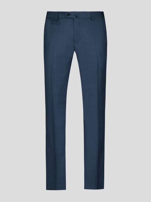 Pantalon de Costume Faux-Uni Grande Taille Bleu Indigo