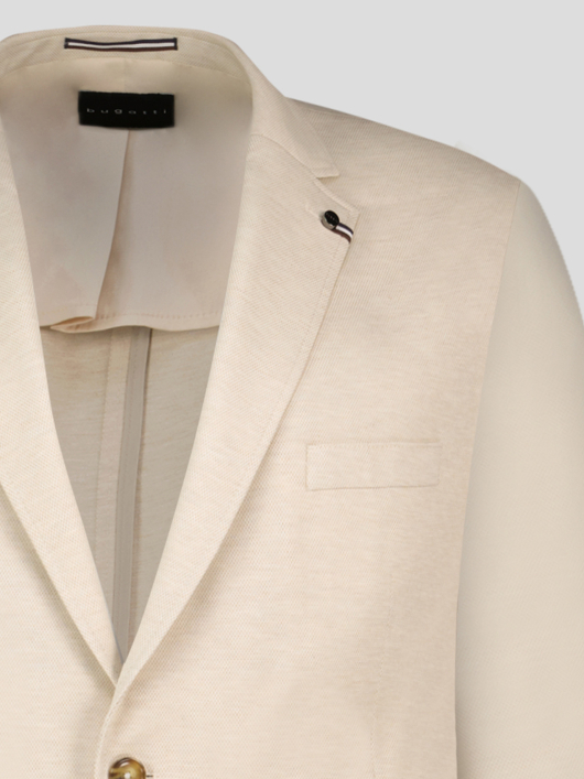 Veste Demi-Doublée Texturée Grande Taille Beige