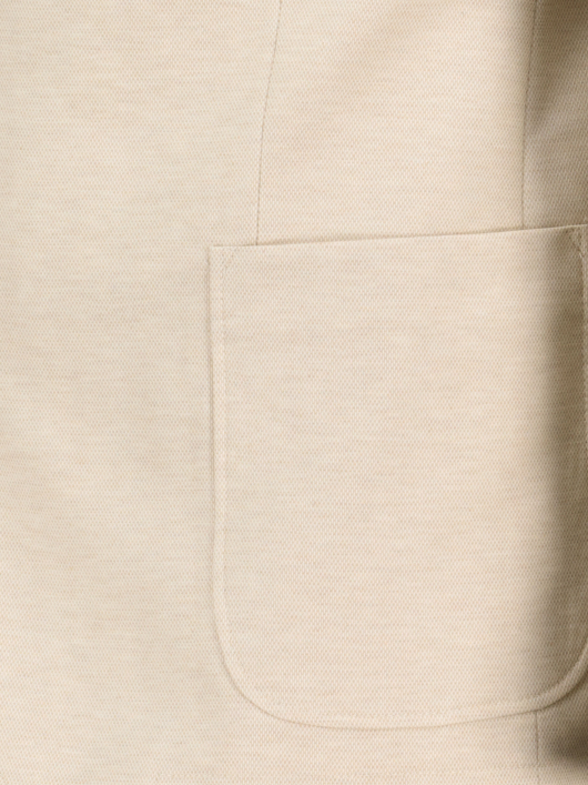Veste Demi-Doublée Texturée Grande Taille Beige