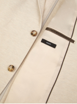 Veste Demi-Doublée Texturée Grande Taille Beige