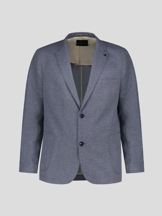 Veste Demi-Doublée Texturée Grande Taille Marine