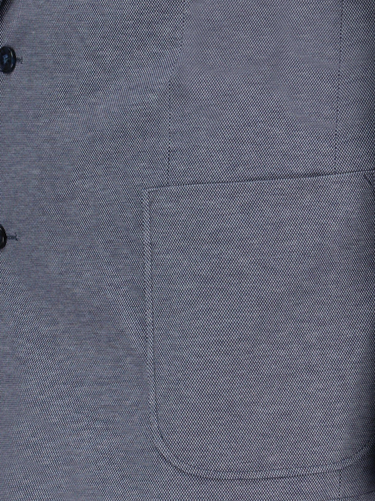 Veste Demi-Doublée Texturée Grande Taille Marine