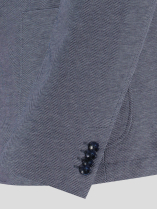 Veste Demi-Doublée Texturée Grande Taille Marine