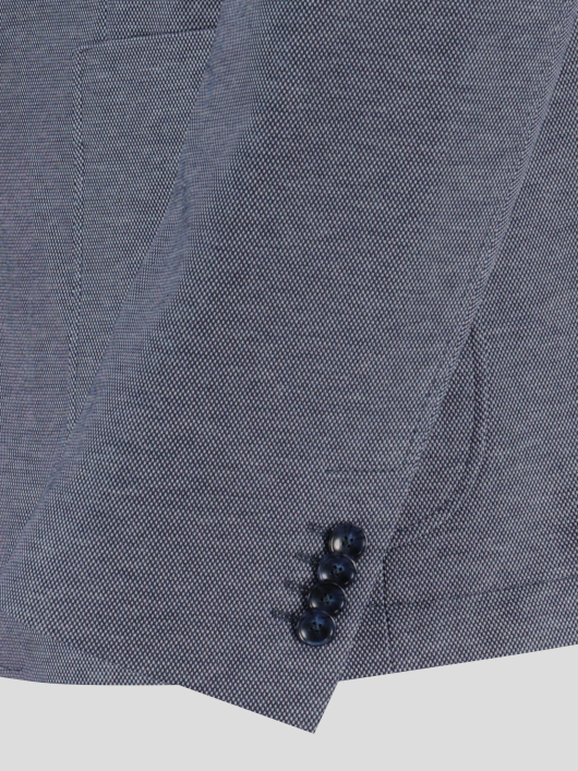 Veste Demi-Doublée Texturée Grande Taille Marine