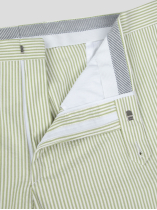 Bermuda Gaspard Seersucker Grande Taille Vert/Blanc