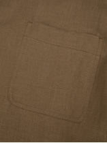 Veste Worker en lin Grande Taille Marron