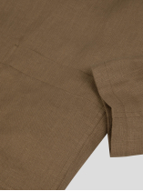 Veste Worker en lin Grande Taille Marron