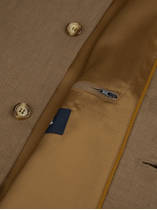 Veste Worker en lin Grande Taille Marron