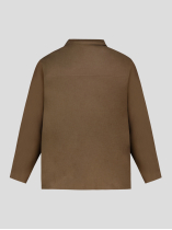 Veste Worker en lin Grande Taille Marron