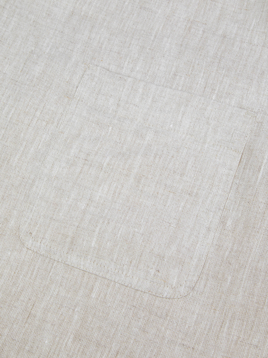 Veste Worker en lin Grande Taille Beige