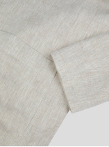 Veste Worker en lin Grande Taille Beige