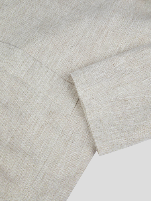 Veste Worker en lin Grande Taille Beige