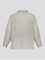 Veste Worker en lin Grande Taille Beige