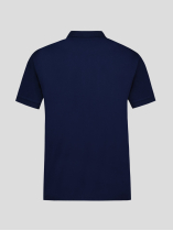 Polo Piqué Motifs Grande Taille Bleu Marine