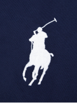 Polo Piqué Motifs Grande Taille Bleu Marine