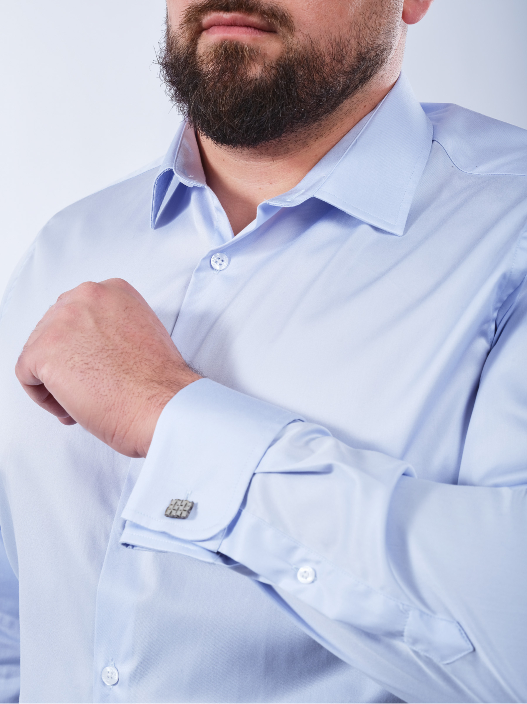 Chemise Unie Grande Taille Bleu Ciel | Capelstore