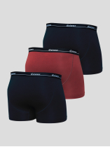 Pack 3 Boxers Grande Taille Noirs et Rouille Eminence - Capelstore