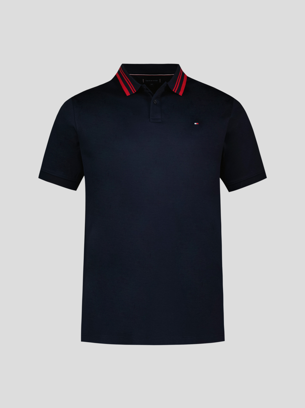 Polo Mercerisé Liserés au Col Grande Taille Marine