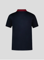 Polo Mercerisé Liserés au Col Grande Taille Marine
