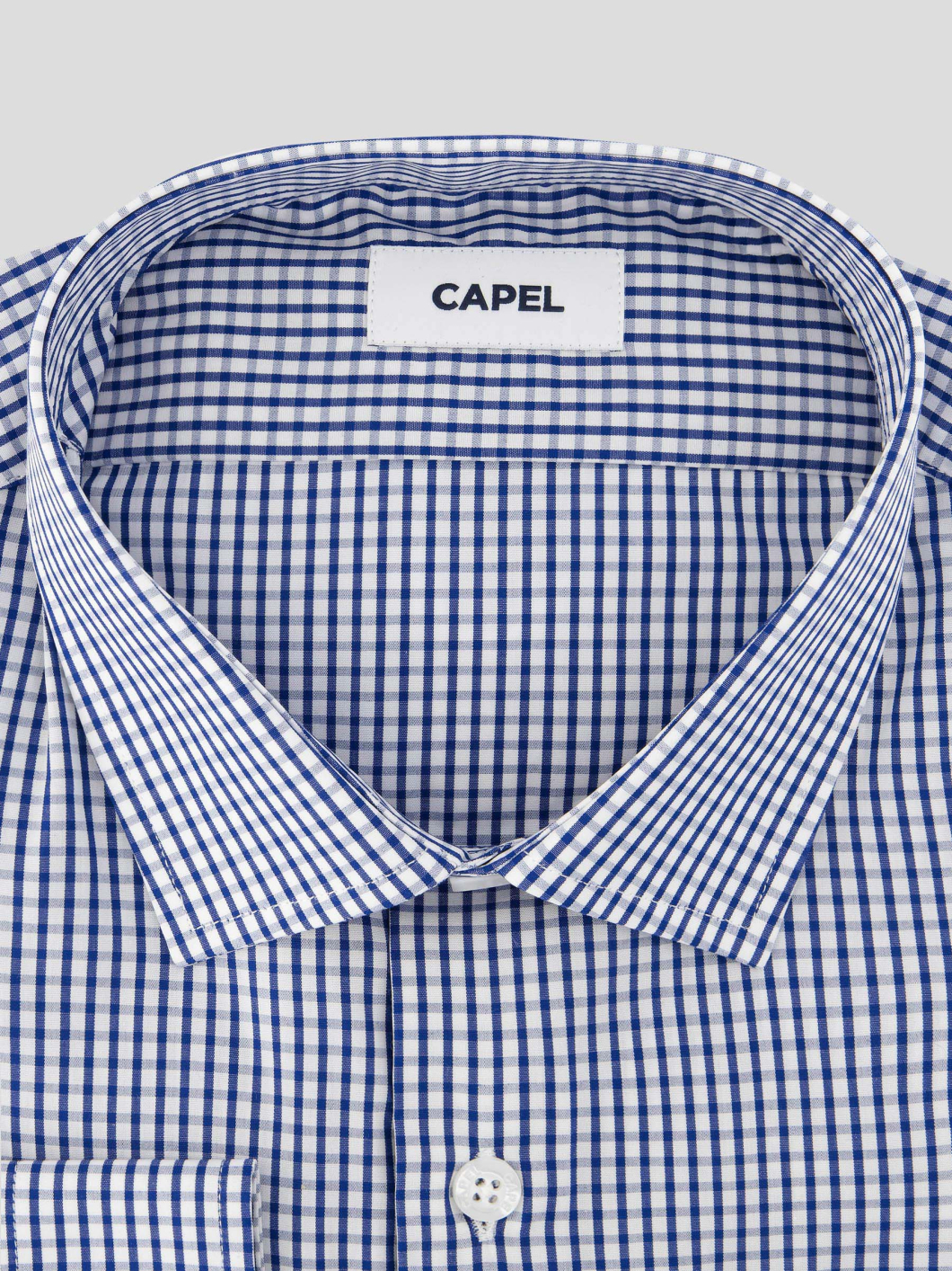 Chemise à Carreaux Max-Léo Grande Taille Marine et Blanche