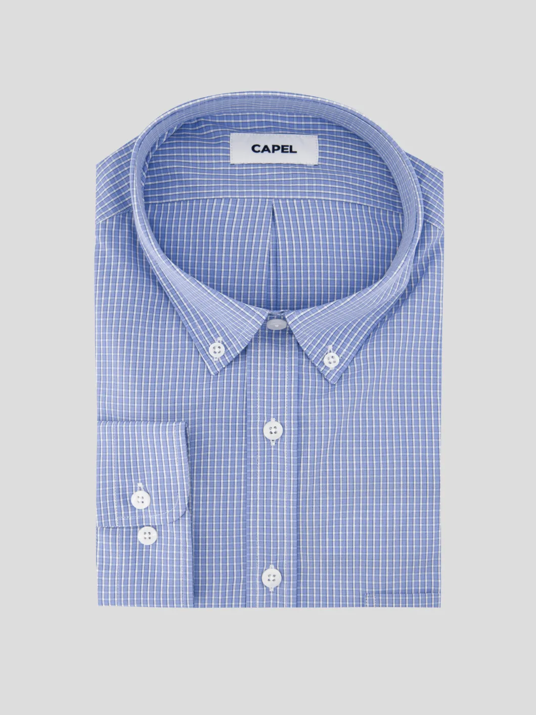 Chemise à Carreaux Ralph Grande Taille Bleue et Blanche