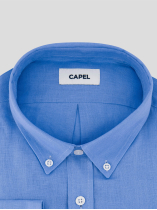 Chemise en Lin Ralph Grande Taille Bleu Azur