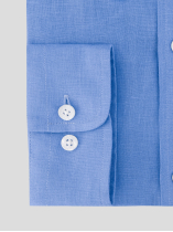 Chemise en Lin Ralph Grande Taille Bleu Azur