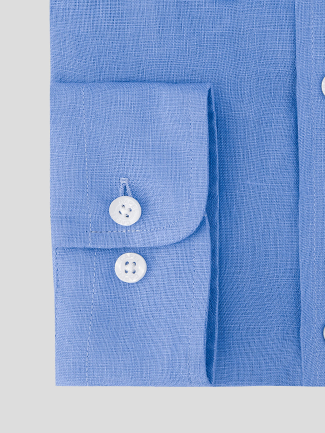 Chemise en Lin Ralph Grande Taille Bleu Azur