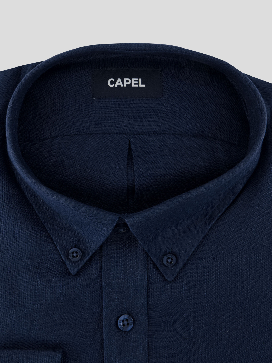 Chemise en Lin Ralph Grande Taille Marine