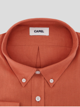 Chemise en Lin Ralph Grande Taille Terracotta