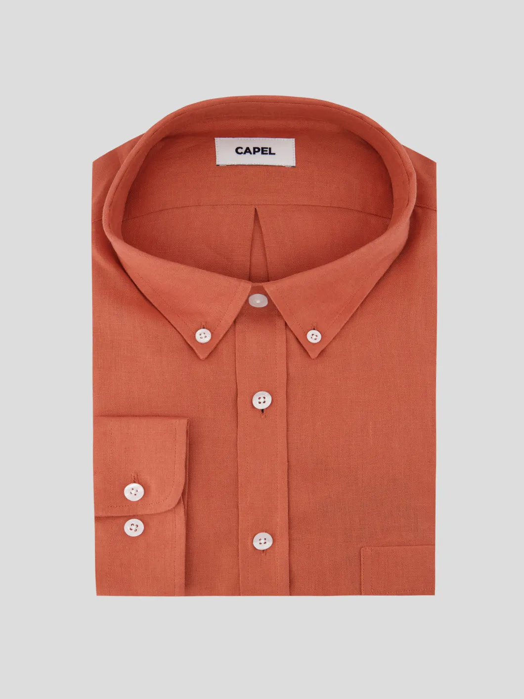 Chemise en Lin Ralph Grande Taille Terracotta