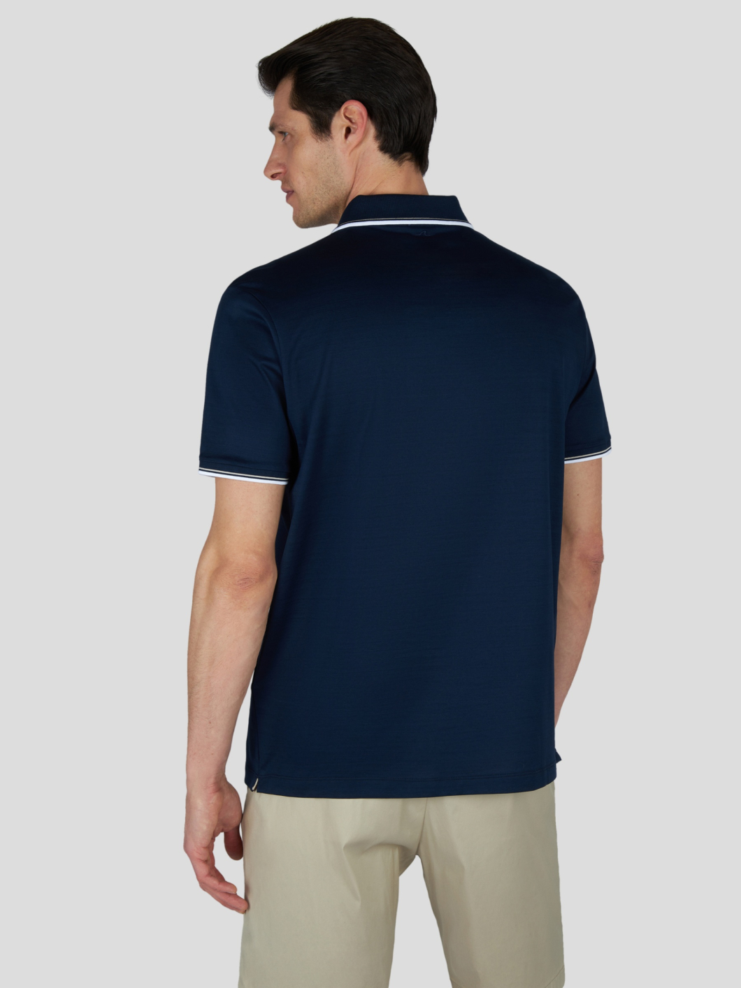 Polo Jersey Mercerisé Grande Taille Marine