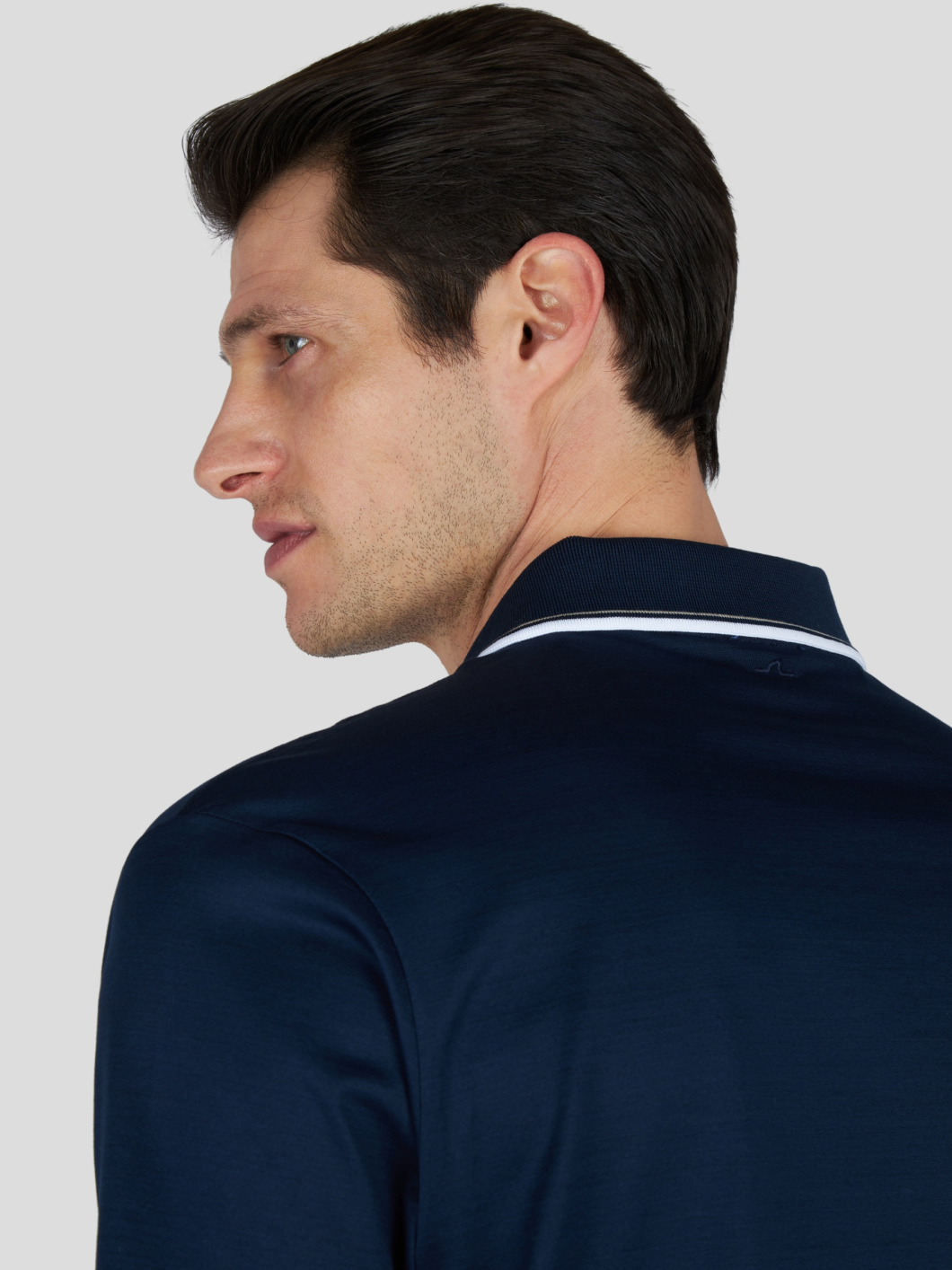 Polo Jersey Mercerisé Grande Taille Marine