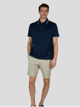 Polo Jersey Mercerisé Grande Taille Marine