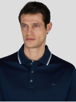 Polo Jersey Mercerisé Grande Taille Marine