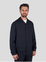 Blouson Surchemise en Laine Mélangée Grande Taille