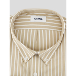 Chemise Rayée Ralph Grande Taille Beige et Blanche