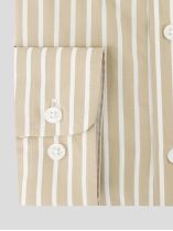 Chemise Rayée Ralph Grande Taille Beige et Blanche