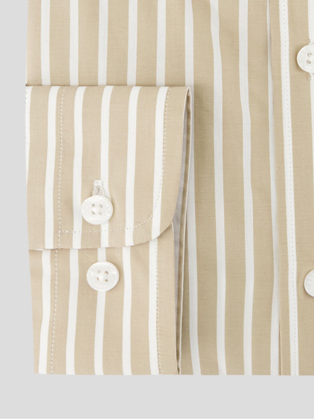 Chemise Rayée Ralph pour Homme Grand Beige et Blanche