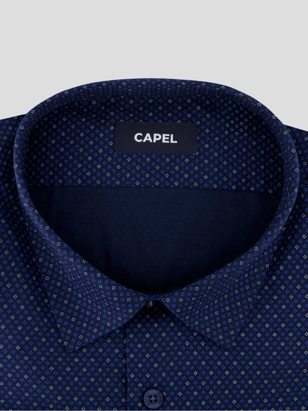 Chemise Gianni Micro Motifs Grande Taille Marine