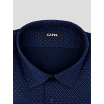 Chemise Gianni Micro Motifs Grande Taille Marine