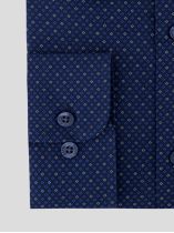 Chemise Gianni Micro Motifs Grande Taille Marine