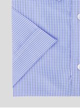 Chemisette Vichy Zack-Léo pour Homme GrandBleue et Blanche