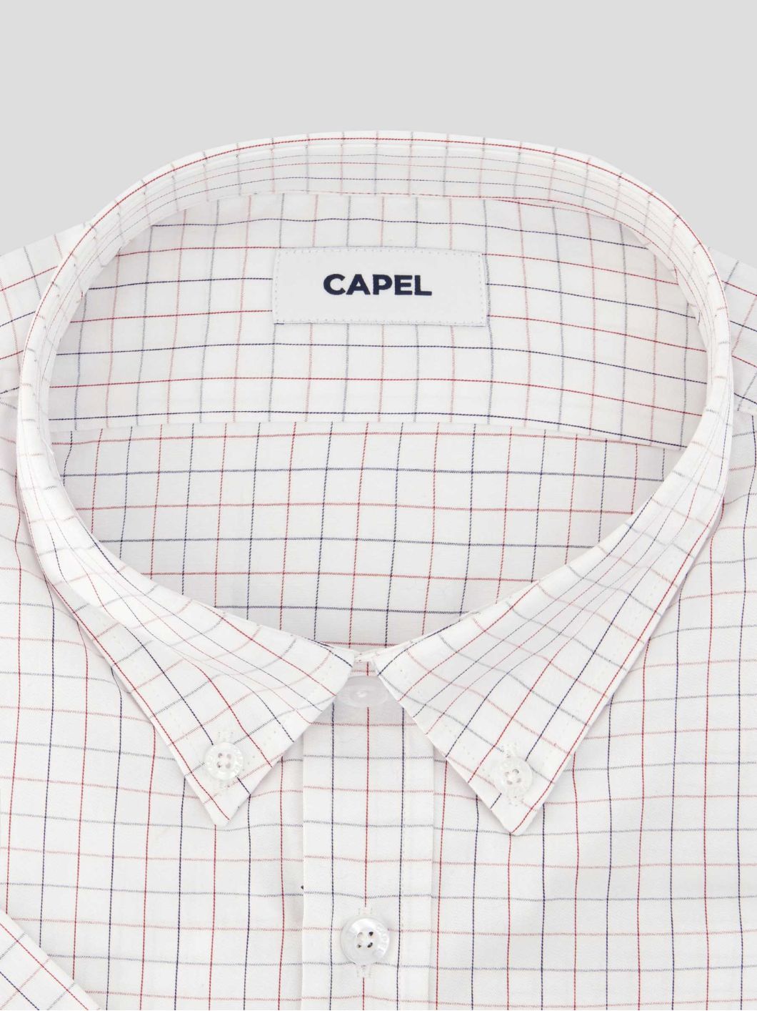 Chemisette à Carreaux Zack-Léo pour Homme Grand Blanche, Bleue et Blanche