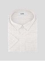 Chemisette à Carreaux Zack-Léo pour Homme Grand Blanche, Bleue et Blanche