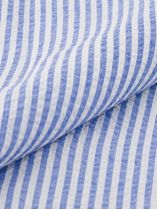 Chemisette Seersucker Zack Grande Taille Bleue et Blanche