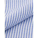 Chemisette Seersucker Zack Grande Taille Bleue et Blanche