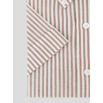 Chemisette Seersucker Zack Grande Taille Marron et Blanche
