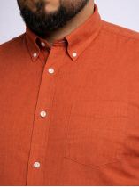 Chemise en Lin Ralph Grande Taille Terracotta